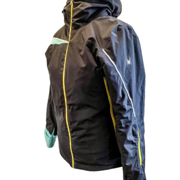 Spyder Women’s Syncere Ski/Snowboard Jacket – Size 10 – Black/Freeze/Acid - Picture 5 of 14